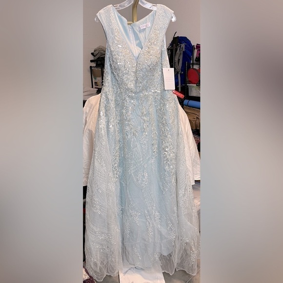 Mac Duggal 20312 Embroidered Sleeveless A Line Gown - Picture 2 of 14